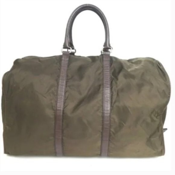 PRADA extra large Boston travel bag Nylon Leather - Picture 1 of 8